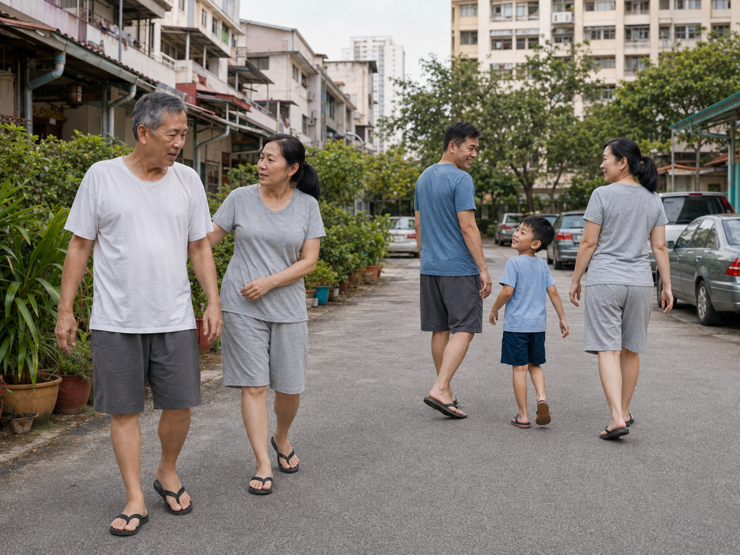 陪家人的日常生活场景